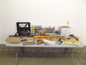 lot 159 image: Large Lot of Painting Tools, Sprayers, Wall Repair, etc. Supplies