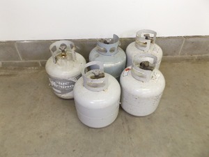lot 177 image: Lot of 5 Propane Cans