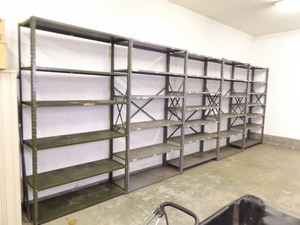 lot 189 image: 20 Linear Feet (240) of Metal Medium Duty Steel Shelving