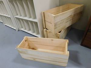 lot 102 image: Wood Storage Boxes
