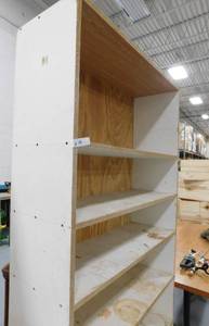 lot 103 image: Wood Shelving Unit - 40.5(w) x 13.5(d) x 80(h)