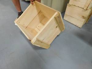 lot 121 image: 5 - Wood Storage Boxes - 13.5 x 16