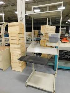 lot 122 image: Rolling Computer Work Station - 30(w) x 80(h)