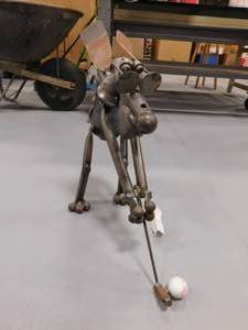 lot 142 image: Metal Golf Statue