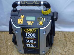 lot 39 image: Stanley J5CPD Jump StarterPower Station 1200 Peak Amp with 500 watt inverter