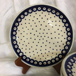 lot 59 image: Lot of 8 Salad or Dessert Plates and a Bell