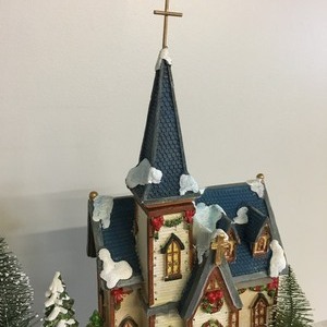 lot 156 image: Christmas Collectible Church Scene