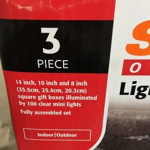 lot 134 image: Three Piece Lightted Gift Boxes (NIB)