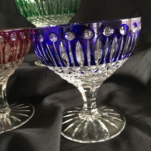 lot 79 image: Bohemian Carved Compotes- Set of Five