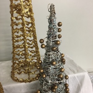 lot 184 image: Three Holiday Display Trees