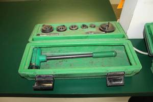 lot 113 image: Greenlee Ratchet Knockout Punch Set, Case