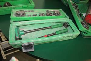 lot 115 image: Greenlee Ratchet Knockout Punch Set, Case