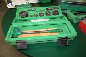 lot 116 image: Greenlee Ratchet Punch Driver Set 18041806SB, Case