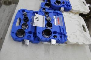 lot 182 image: Lot of (2) Lenox Partial Hole Saw Kits, Cases