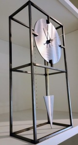 Contemporary Metal Mantle Clock