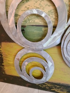 Abstract Painted Metal Wall Decor