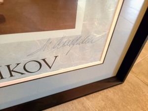 Framed Autographed Mikhail Baryshnikov Photograph Poster