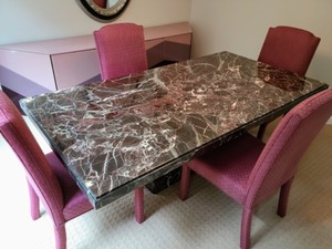 Magnificent Marble Dining Table And Chairs