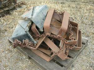 lot 13 image: Vintage Tire ChainsTracks Set