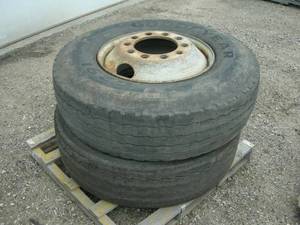 lot 66 image: Pair Goodyear Steer Truck Tires
