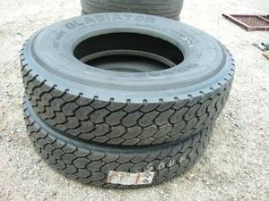 lot 68 image: Two 225 Steer Truck Tires