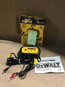 lot 2 image: DEWALT 4 Amp Professional Waterproof Battery Charger in good condition