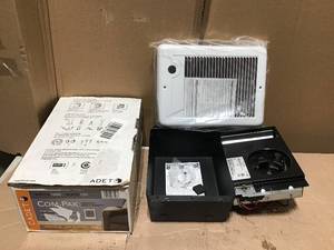 lot 10 image: Cadet Com-Pak 1,000-Watt 120-Volt Fan-Forced In-Wall Electric Heater in White in good condition