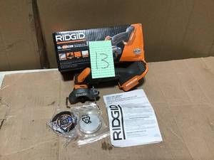 lot 13 image: 18-Volt SubCompact Lithium-Ion Cordless Brushless 3 in. Multi-Material Saw (Tool Only) with (3) Cutting Wheels in good condition