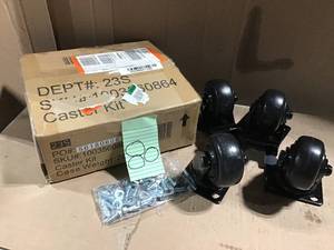 lot 80 image: Heavy Duty 4 in. Caster Kit by Husky not used