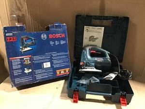 lot 90 image: 7.2 Amp Corded Variable Speed Top-Handle Jig Saw Kit with Assorted Blades and Carrying Case in good condition