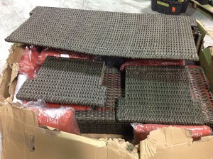 lot 106 image: Laguna Point 4-Piece Brown Wicker Outdoor Patio Deep Seating Set with Standard Quarry Red Cushions no used whit small damage please review the photos