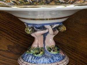 lot 9 image: Vintage Capodimonte Italy Platter Stand