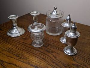 lot 12 image: Sterling & Crystal Set by Frank M Whiting