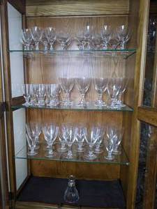 lot 25 image: Large Set of Crystal Coupes & Stemmed Glassware