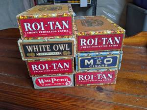 lot 501 image: Lot of Highly Collectable vintage Cigar boxes