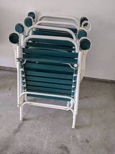 lot 428 image: Lot of outdoor Patio Chairs wcup holders