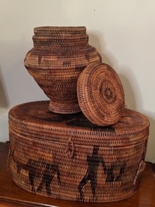 lot 270 image: Wonderful Pair of Handmade baskets