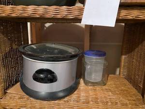 lot 379 image: Slow cooker and containers