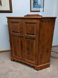 lot 304 image: Solid wood Entertainment Armoire