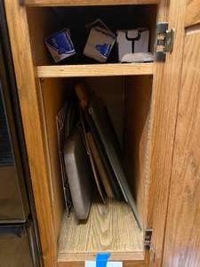 lot 436 image: Baking trays, aluminum Foil, and Miscellaneous