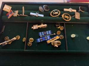 lot 51 image: Military Pins and Assorted Cufflinks