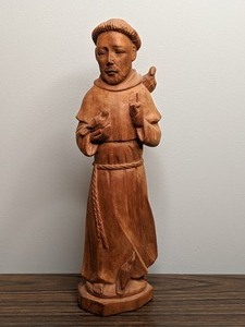 lot 232 image: Wood Carved St. Francis
