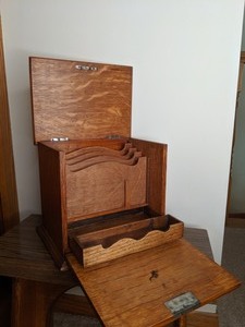 lot 237 image: Antique Stationary Desk Box