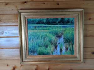 lot 103 image: Original oil painting in gold frame