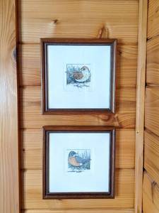 lot 104 image: Louise DeBose framed bird etchings