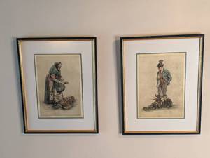 lot 116 image: Pair of Framed Etchings by Paul Geissler