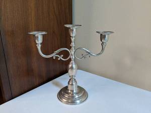 lot 137 image: Pewter Gero Candelabra