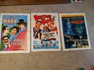 lot 178 image: Three Classic Movie Posters Printed on Fabric
