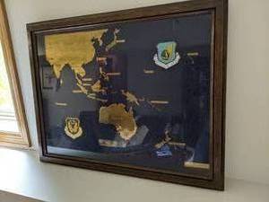 lot 546 image: Framed Map of 13th US air force Territory