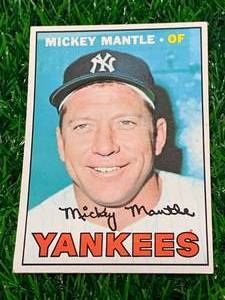 1967 Mickey Mantle Baseball Card (high grade card)